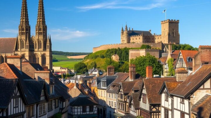 Caen Frankreich: Historische Stadt in der Normandie
