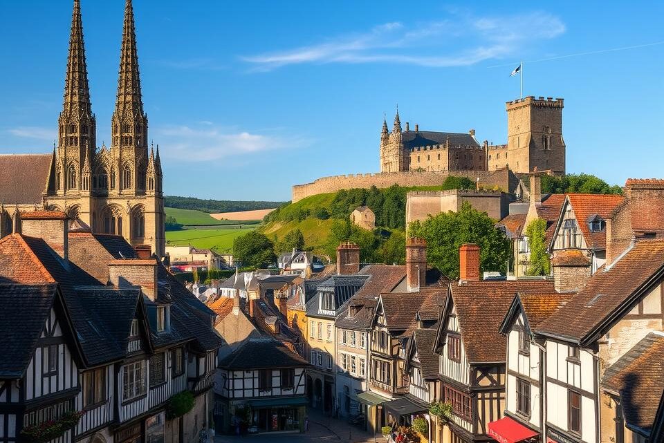 Caen Frankreich: Historische Stadt in der Normandie
