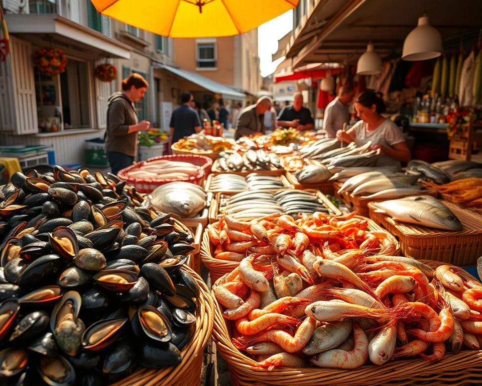 Französische Küste Meeresfrüchte Spezialitäten
