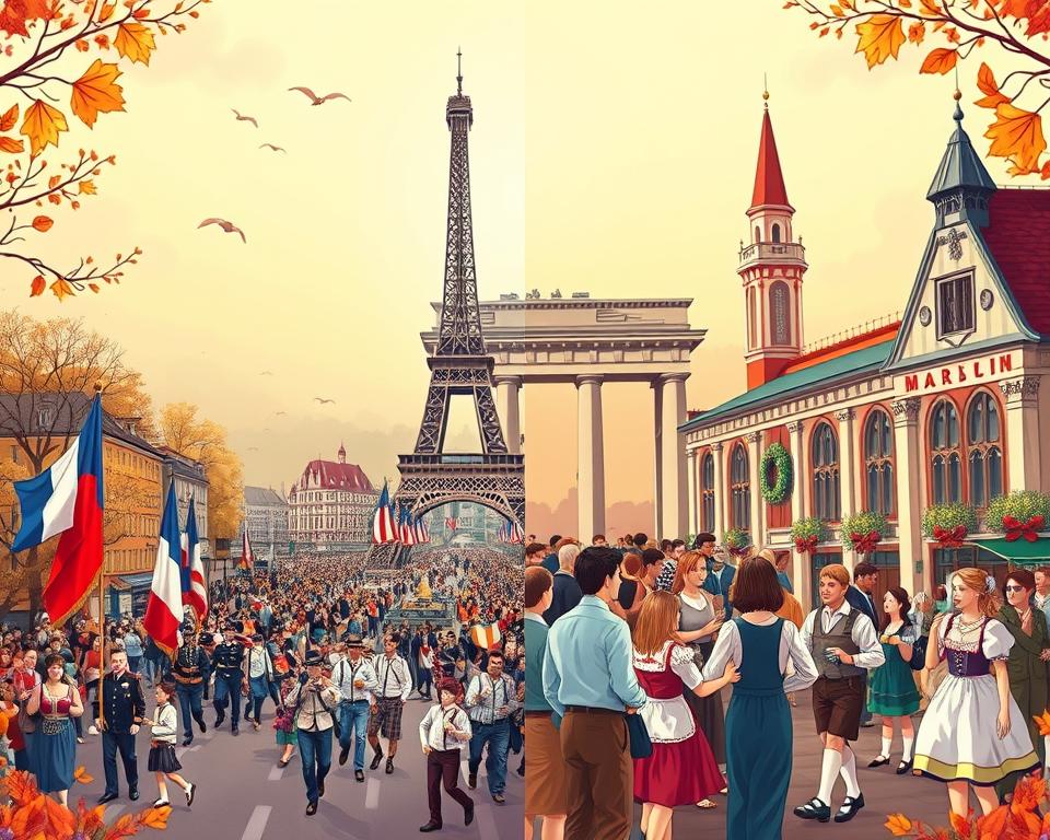 Französische und deutsche Feiertage im Vergleich