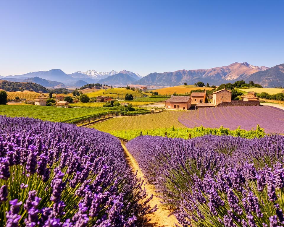 Lavendelfelder und Weinberge in der Provence Lavendelfelder und Weinberge in der Provence