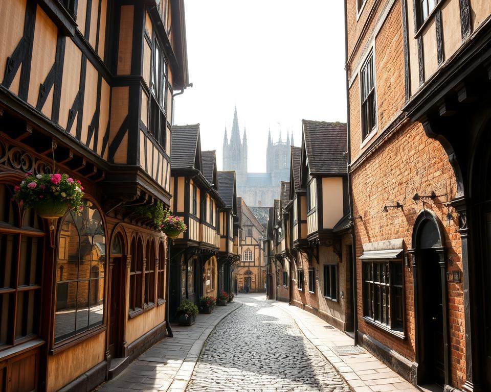 Mittelalterliche Gassen Canterbury Mittelalterliche Gassen Canterbury