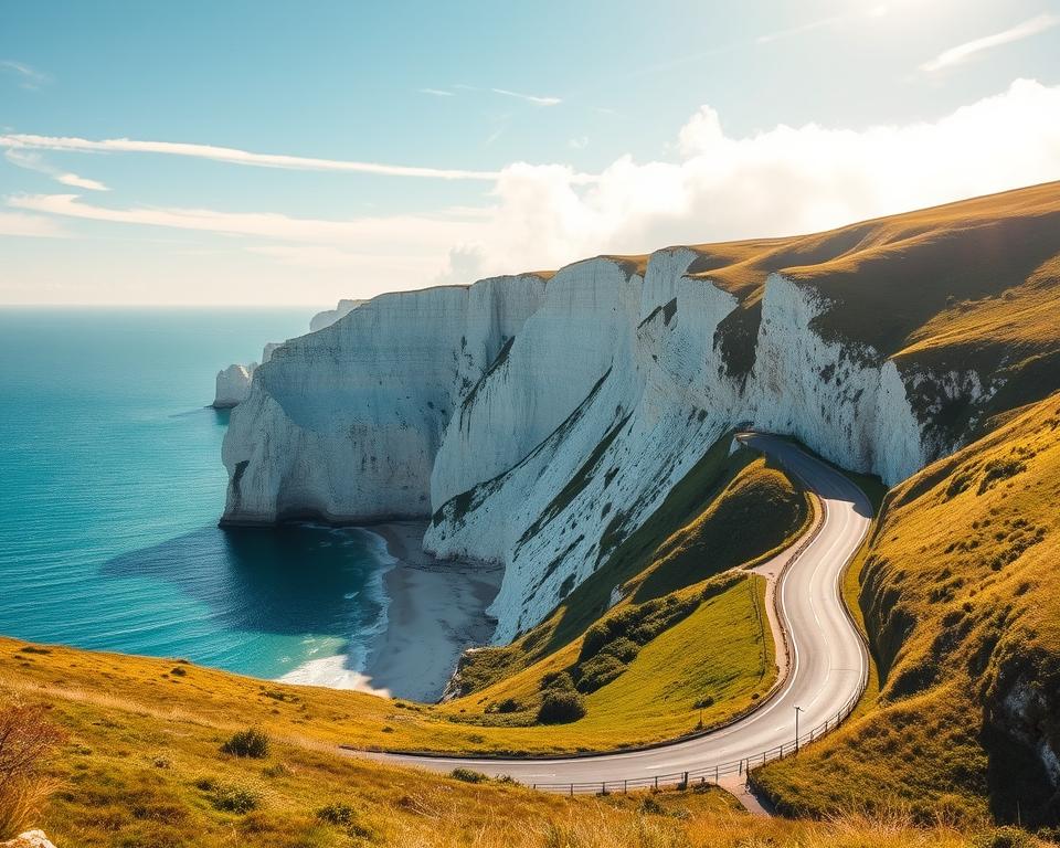 Normandie Kreidefelsen Anfahrt