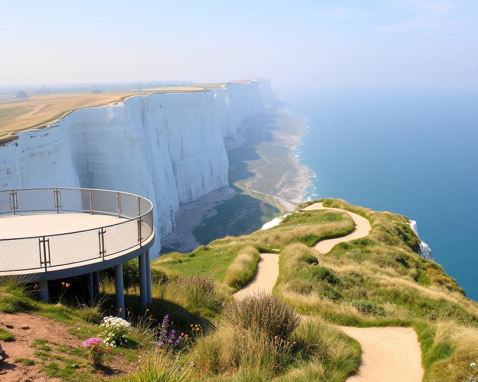 Normandie Kreidefelsen Aussichtsplattformen