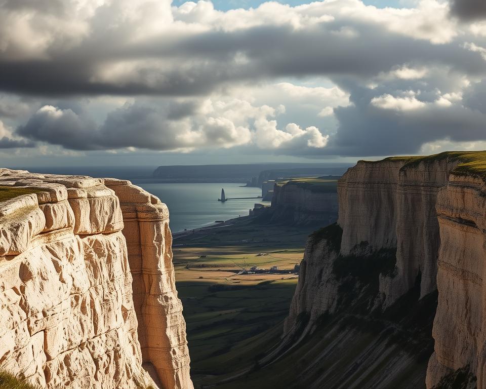 Normandie Kreidefelsen Wetterbedingungen