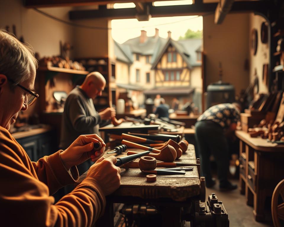 Traditionelle Pfeifenherstellung in Saint Claude