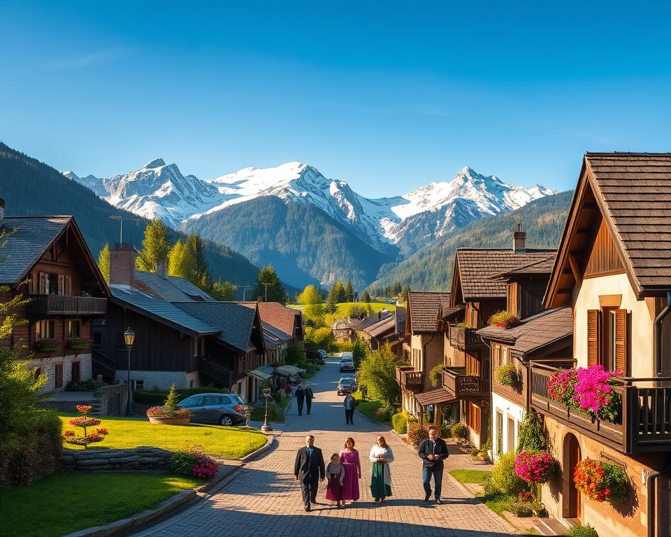 Traditionelle französische Alpendörfer Traditionelle französische Alpendörfer