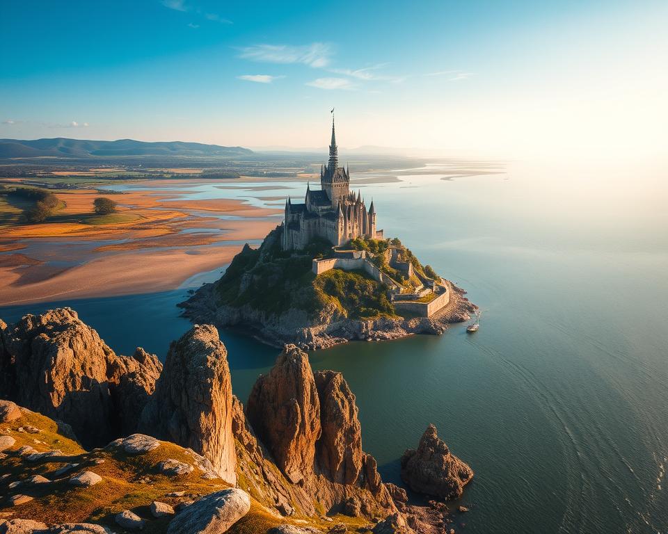 Geografie St Mont Michel Normandie-Küste Geografie St Mont Michel Normandie-Küste