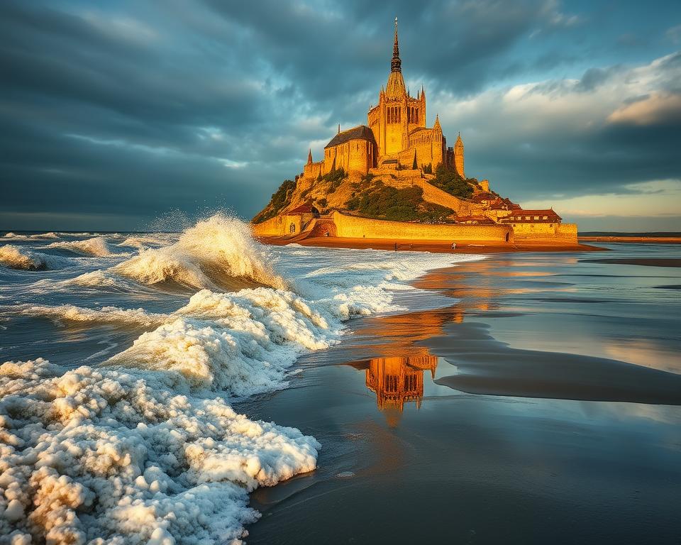Gezeiten am Mont-Saint-Michel Gezeiten am Mont-Saint-Michel