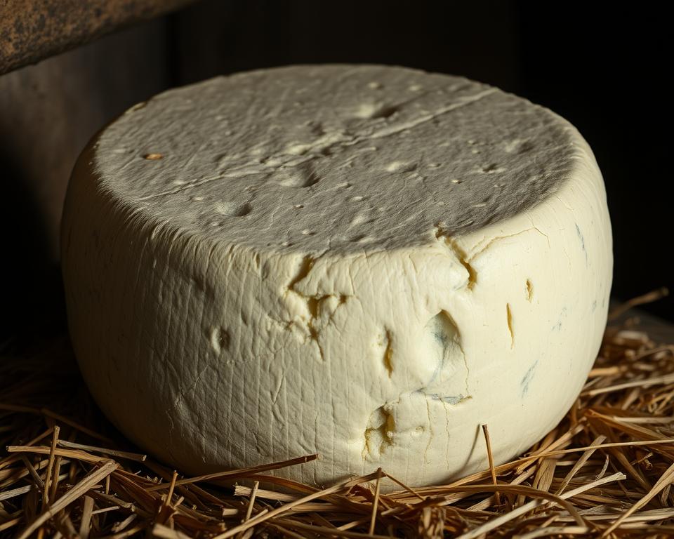 Roquefort Blauschimmelkäse in Höhlenreifung Roquefort Blauschimmelkäse in Höhlenreifung