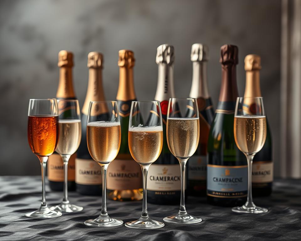 Verschiedene Champagner-Stile