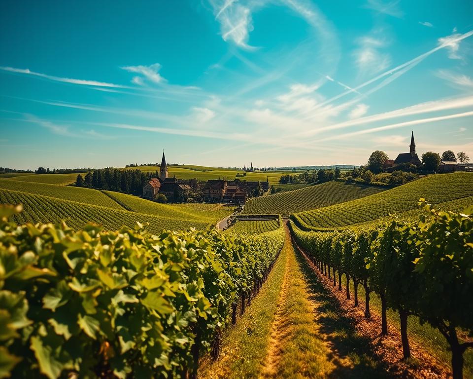 Weinberge Marathonstrecke Frankreich