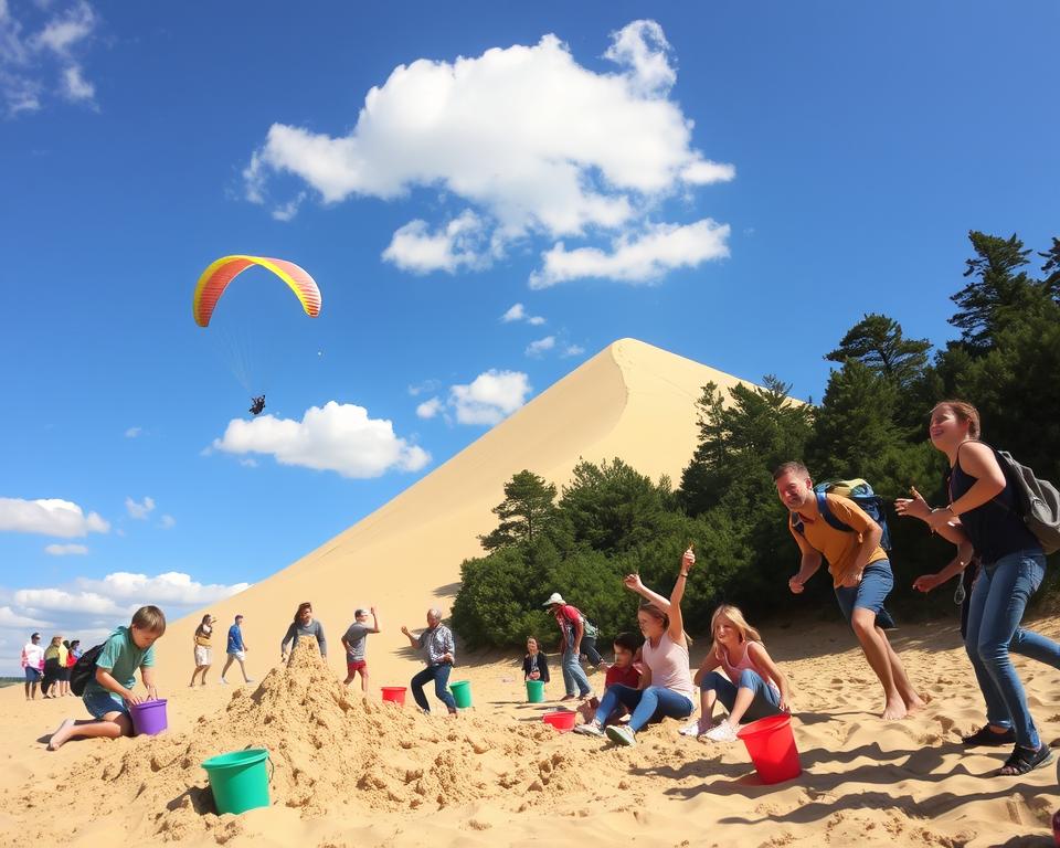 Aktivitäten an der Düne von Pilat Aktivitäten an der Düne von Pilat