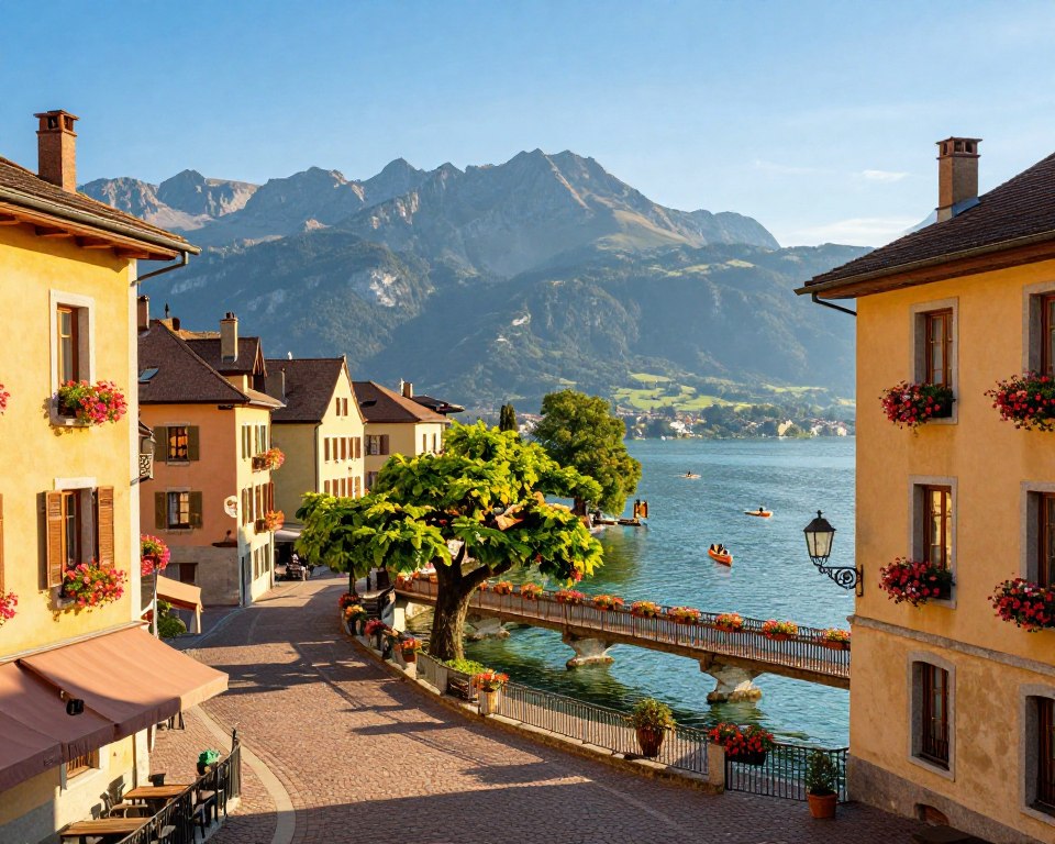 Annecy Altstadt und See