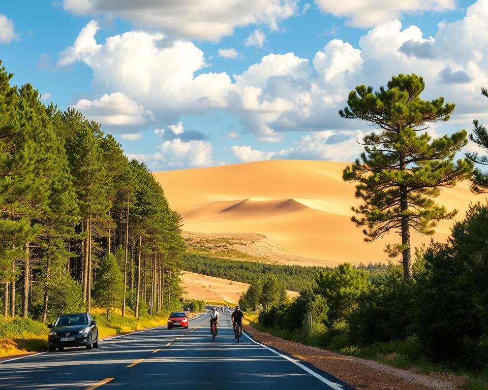 Anreiseroute zur Düne von Pilat Anreiseroute zur Düne von Pilat