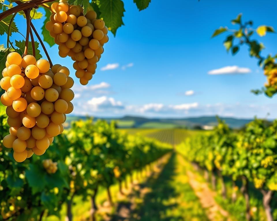 Chardonnay Trauben in Chablis Weinberg Chardonnay Trauben in Chablis Weinberg