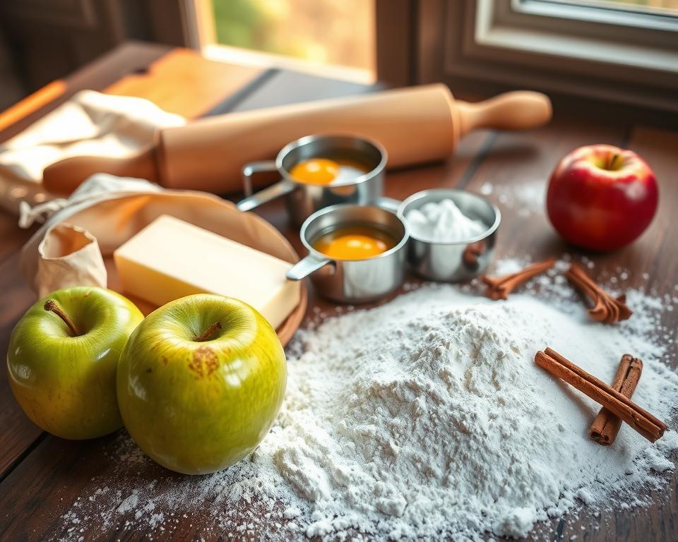 Zutaten für Apfeltarte
