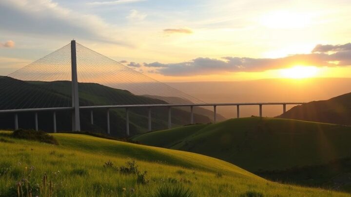 Entdecken Sie Millau Viaduct France, ein beeindruckendes Bauwerk